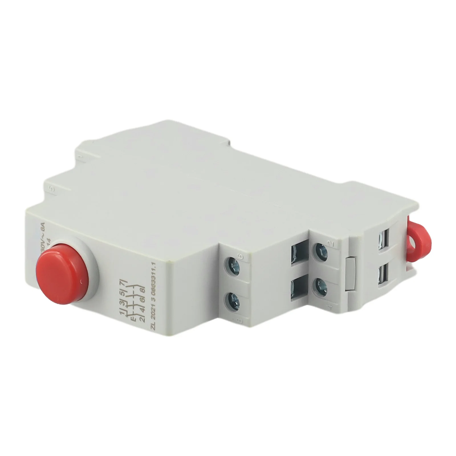 DIN Rail Mounted Power Control Button Featuring Easy Installation and Reliable Functionality at an Operating Voltage of 24V ACDC