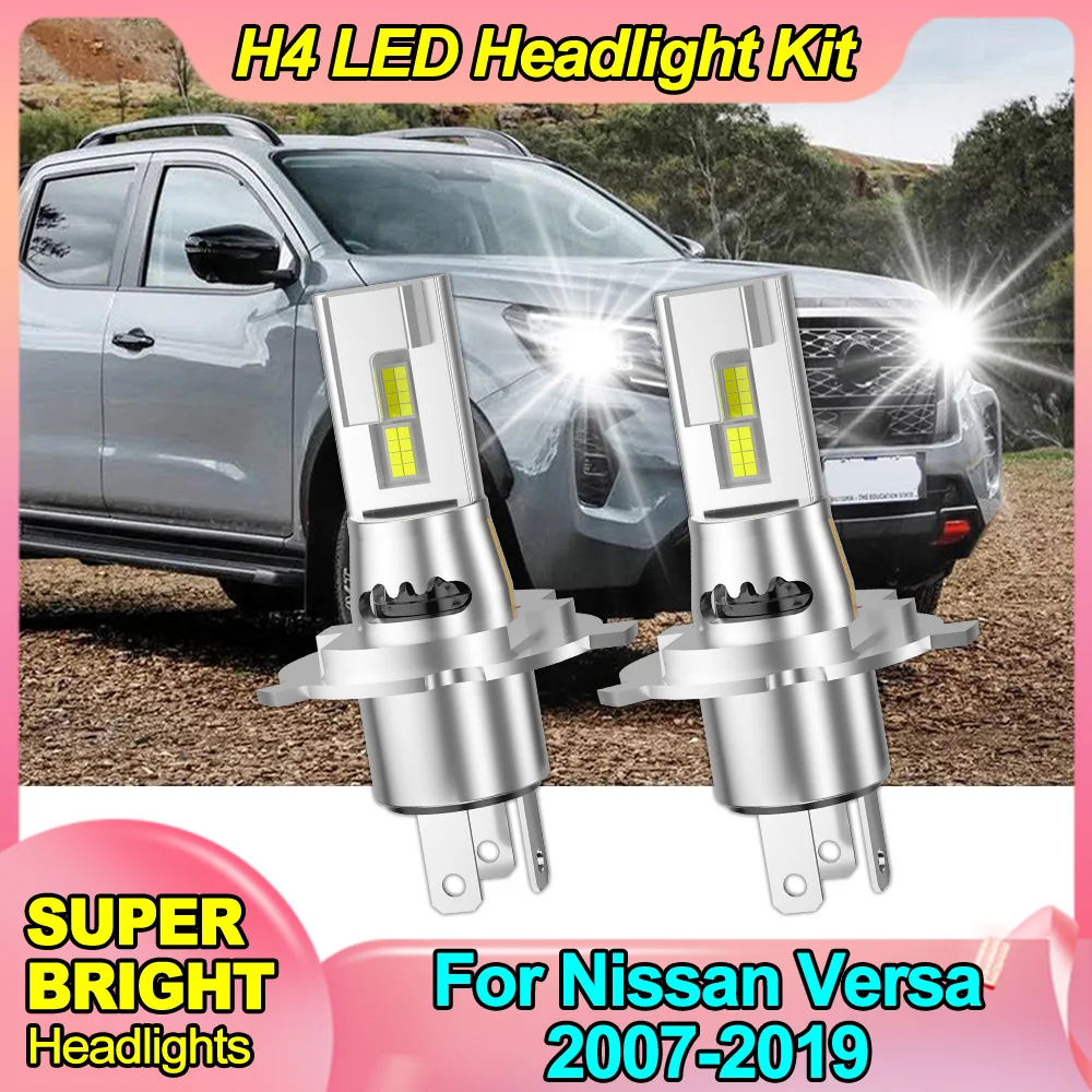 

2 шт. 9003 H4 светодиодные ксеноновые белые фары комплект ламп дальнего света 200 Вт 20000LM 6000K белые лампы для Nissan Versa 2007-2019