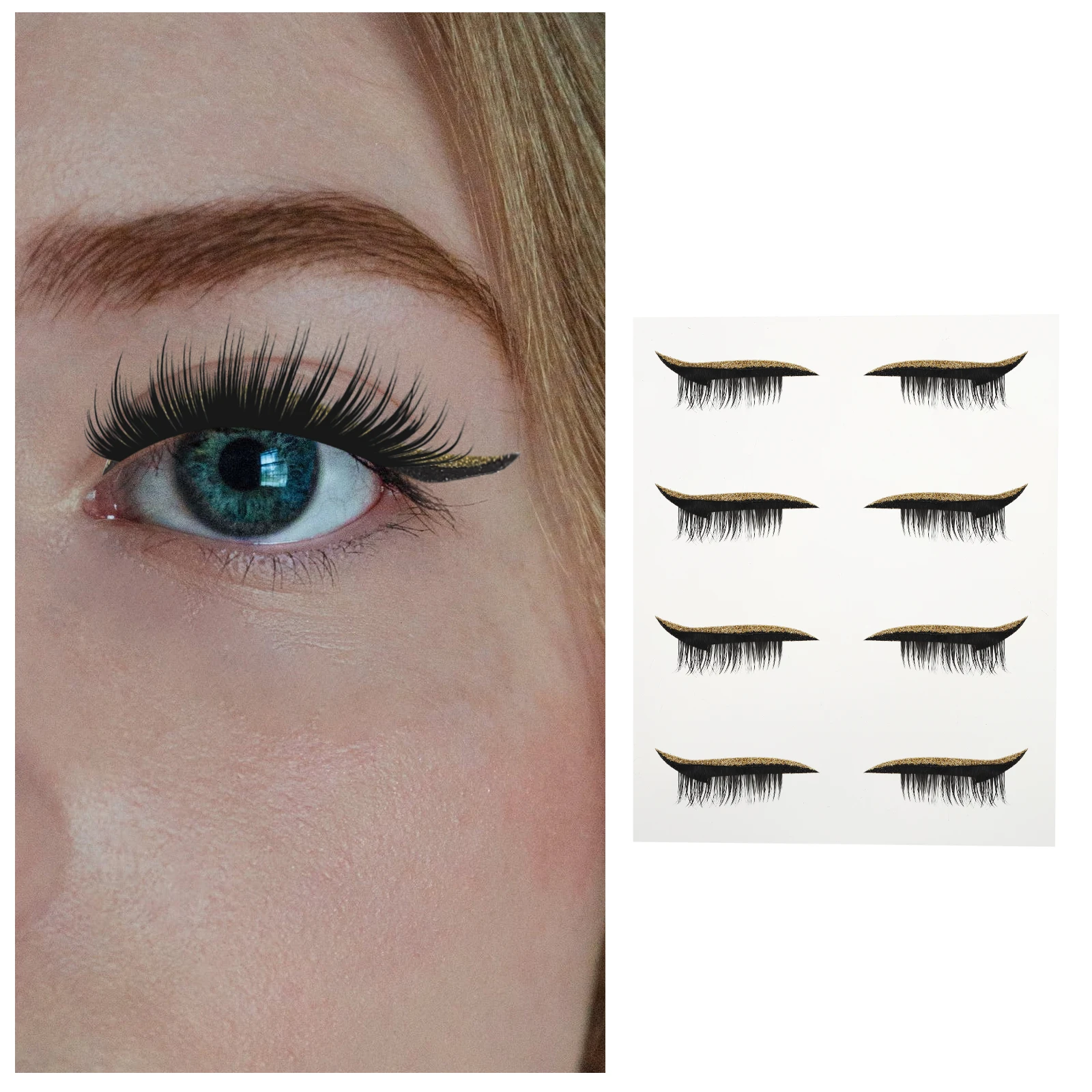 

Self Adhesive Glitter Eyeliner Stickers For Eye Makeup Eyelash Decal Waterproof Eye Line Strip