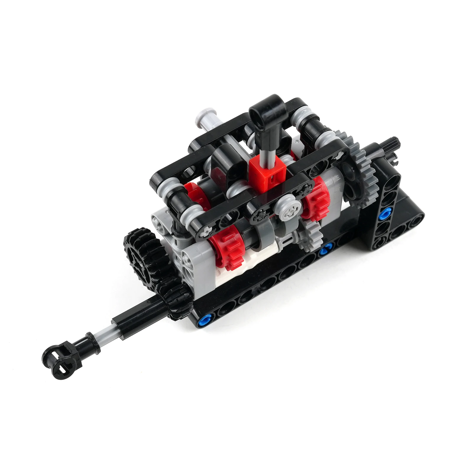 4-Speed Manual Gearbox Building Kit for Legoeds-Compatible Blocks - DIY Engineering Model with Shifter Clutch