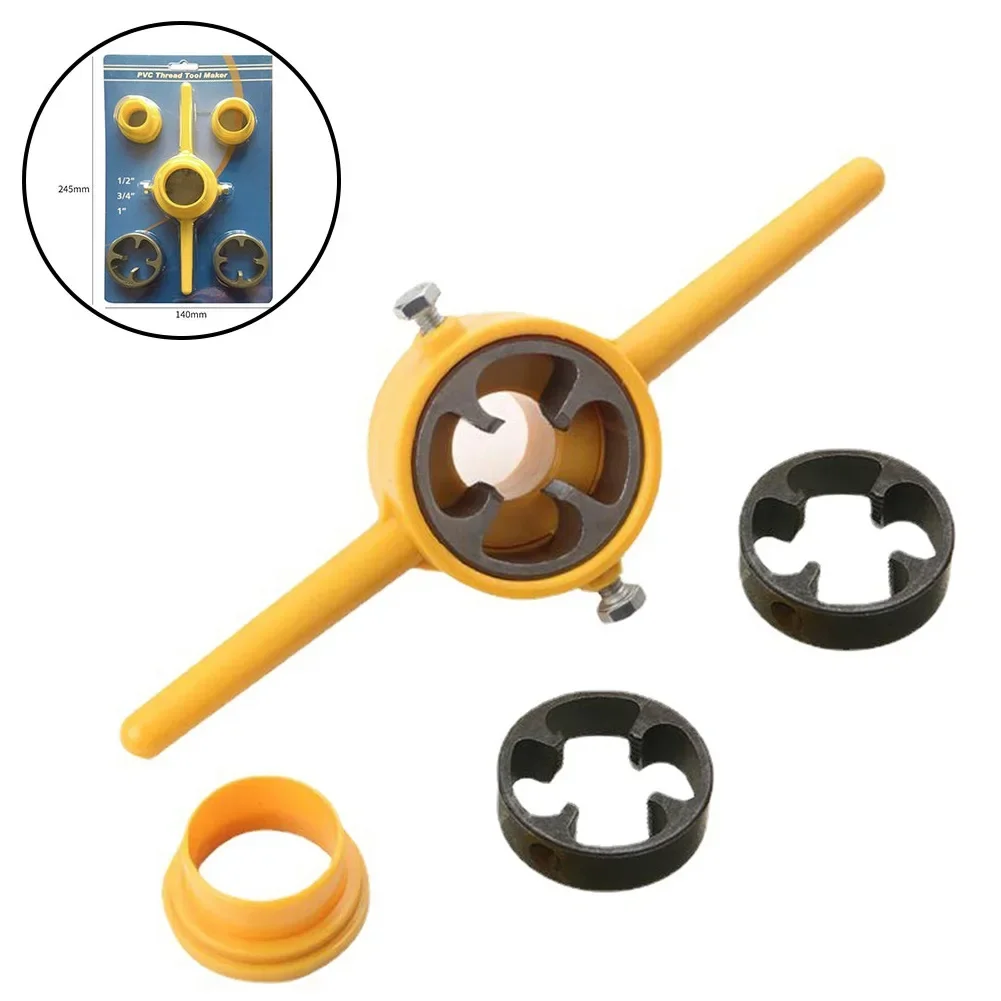 Thread Tool Maker Pipe Threader, Handle Tools, 200mm, Comprimento Total 50mm, Menor Diâmetro, NPT, Plástico, Liga, 1/2
