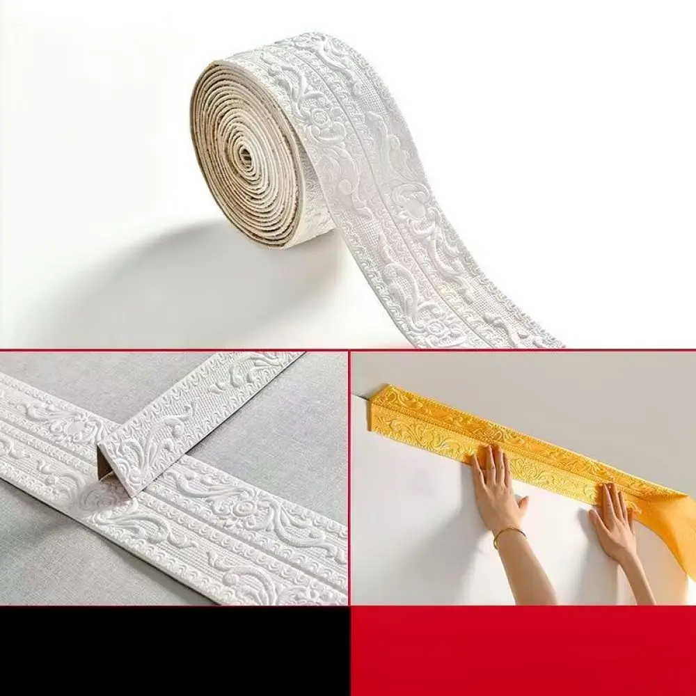 Flexible Wall Border Tape PVC Trim Strip For Home Furniture Decorative Edging Adhesive Wallpaper Style Modern Interior