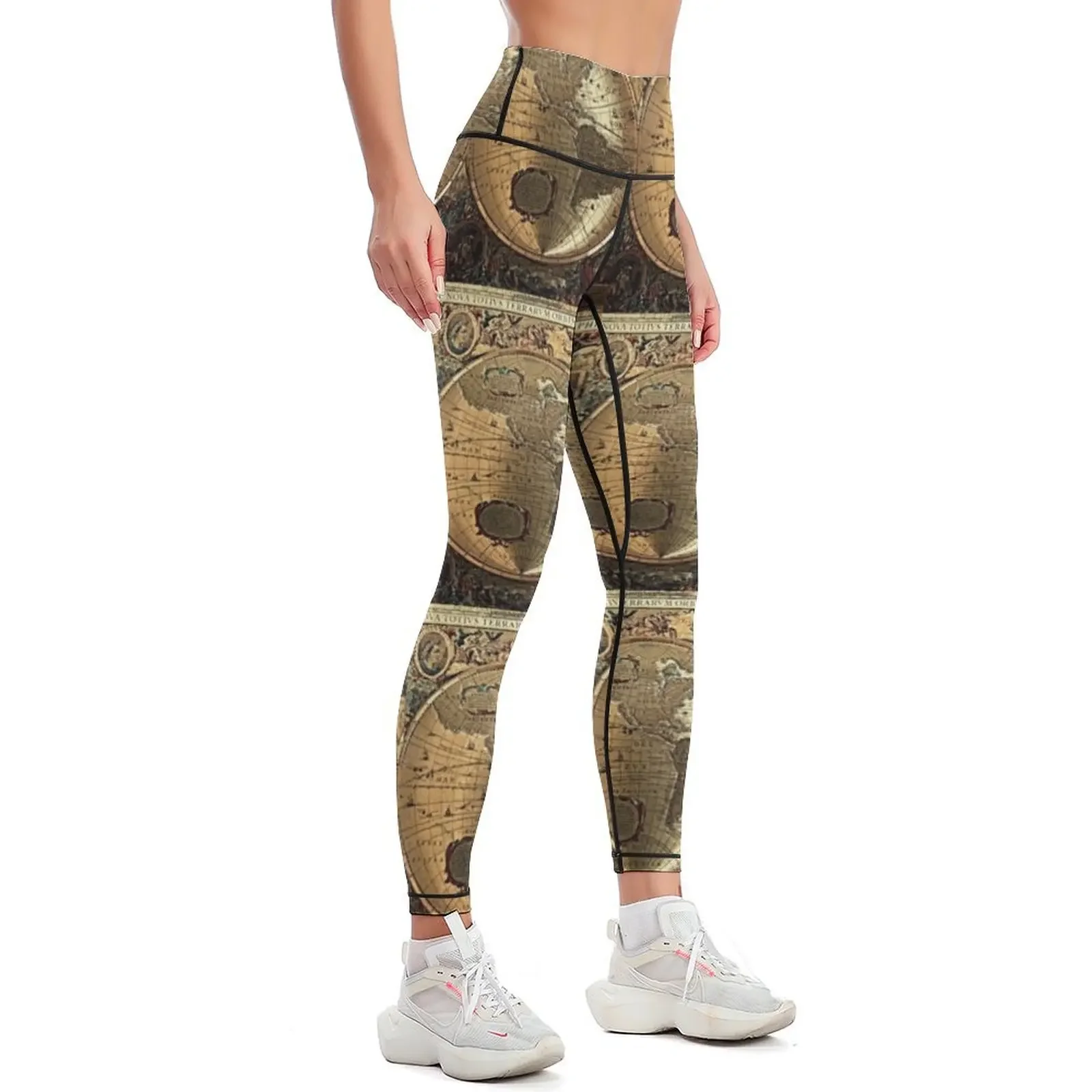 Old Map Leggings legging pants raises butt Women's sports pants sports tennis for gym's clothing Womens Leggings