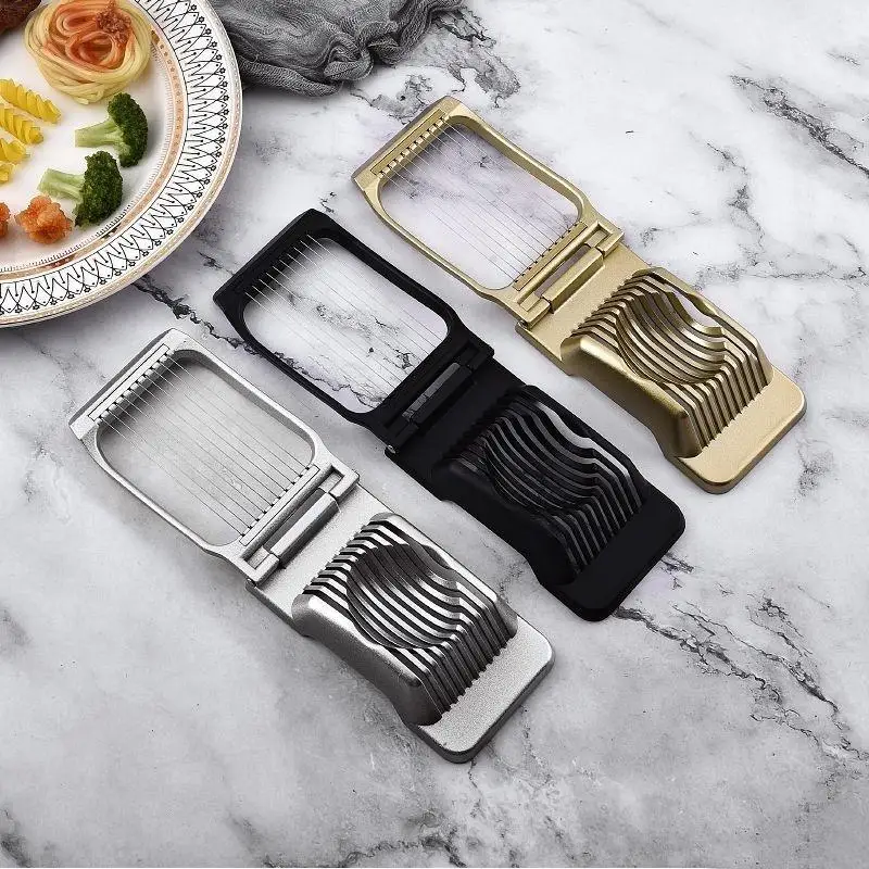 Stainless Steel Egg Slicer Aluminum Alloy Frame Sharp Cutting Wire Home Food Preparation Tool