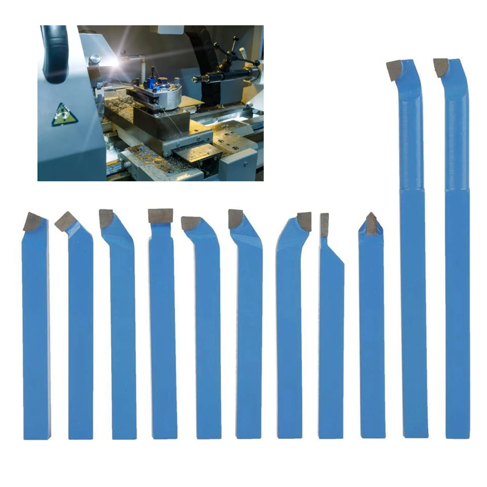 

Carbide Lathe Tool Grooving Tool 10*10mm Lathe Tools Carbide Tipped Welding Milling Cutting Turning Tool Set Lathe Tool