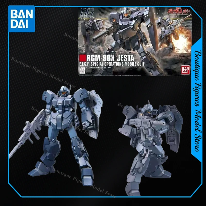 Bandai Original HG RGM-96X JESTA GUNDAM figurines d'anime d'action assemblage modèle Collection cadeau enfants jouets