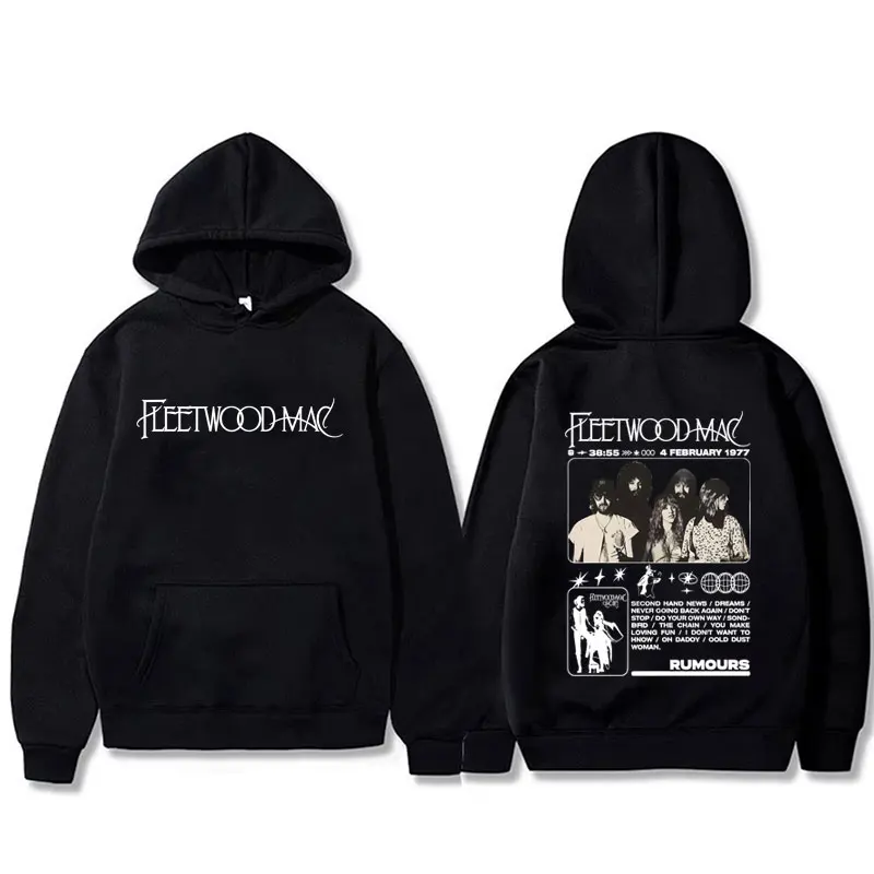 

Rock Band Fleetwood Mac Rumours Graphic Hoodie Stevie Nicks Sweatshirt Men Women Casual Fleece Cotton Oversized Pullover Hoodies