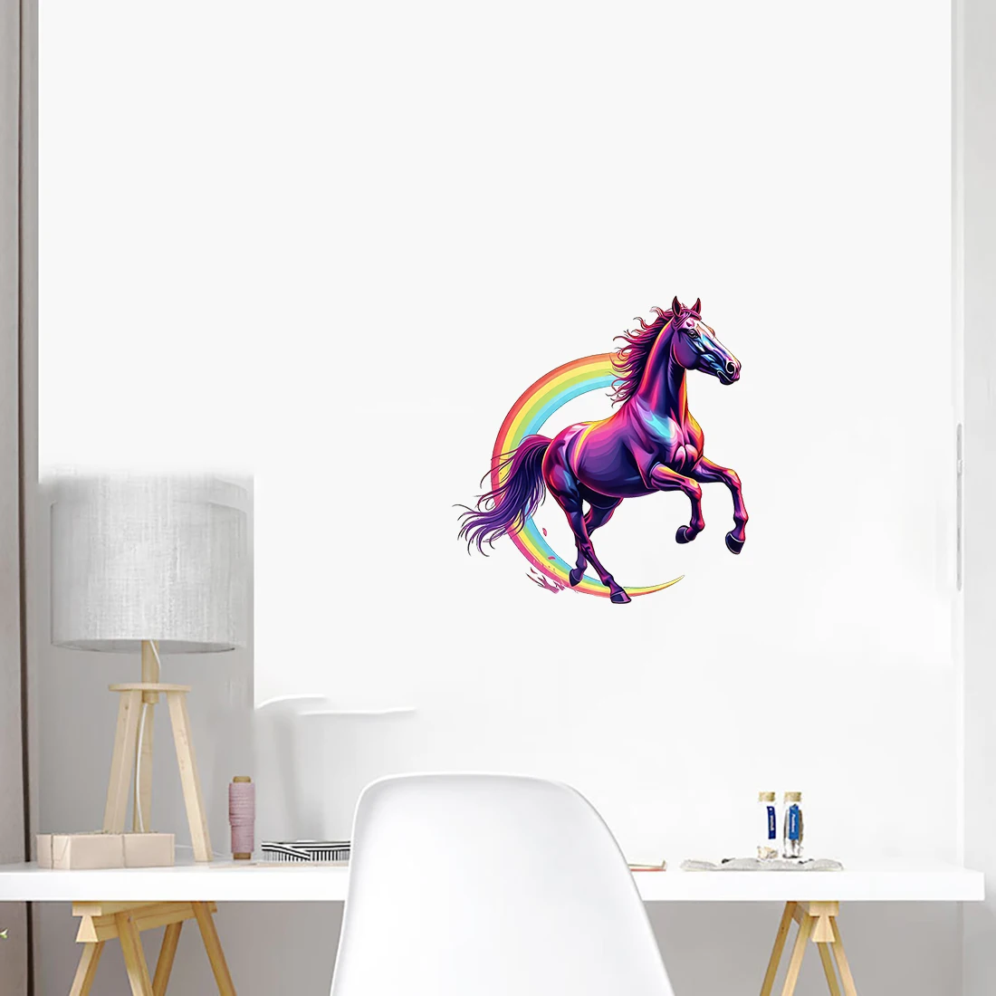 Three Ratels CG251 Dream Rainbow Pegasus Cartoon Animal Stickers for Home Decoration Car Body decals