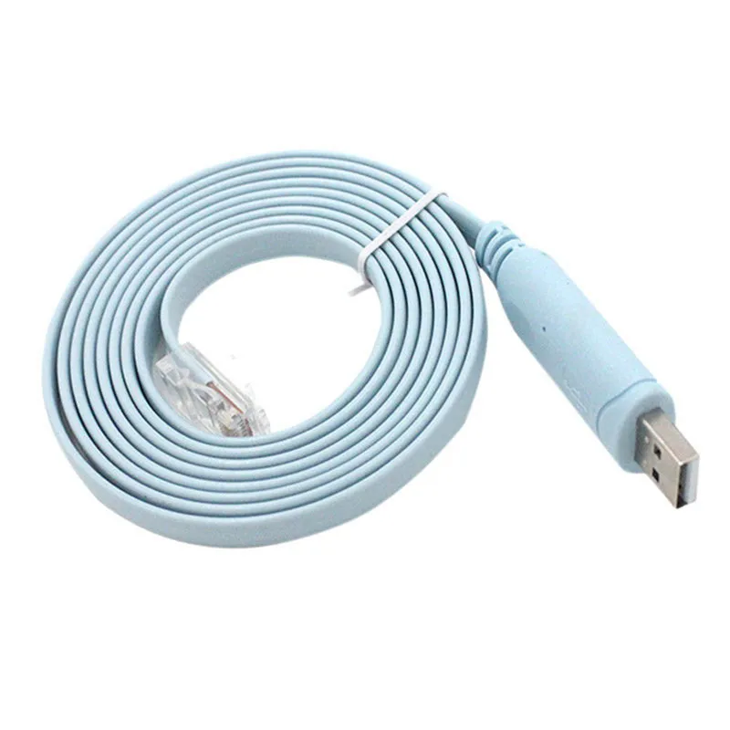 1Pc New 1.8M USB To RJ45 USB To RS232 Serial To RJ45 CAT5 Console Adapter Cable Cord For Cisco Routers