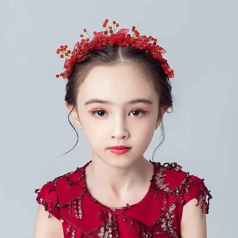 Children's Wreath Girl Headband Princess Tiara Crown Decoration Bride Bridesmaid Wedding Photography Holiday Photo Headdress