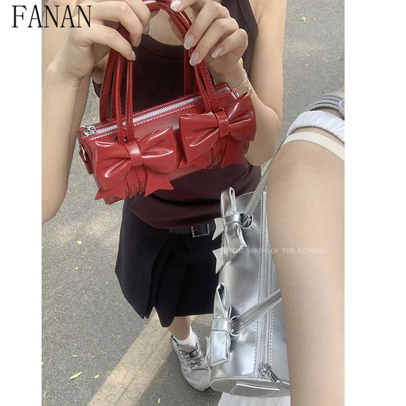 

Korean Fashion sweet and cute Top-Handle Underarm Bag for Women Summer fashion 2025 New Red Handheld Crossbody Bags