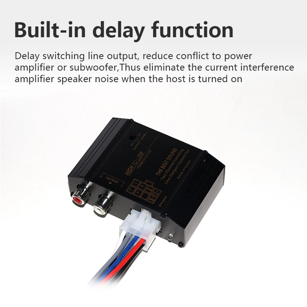 SQPP-12V Adaptor Konverter Tingkat Tinggi Ke Rendah Untuk Speaker Audio Mobil Dengan Teknologi Port RCA