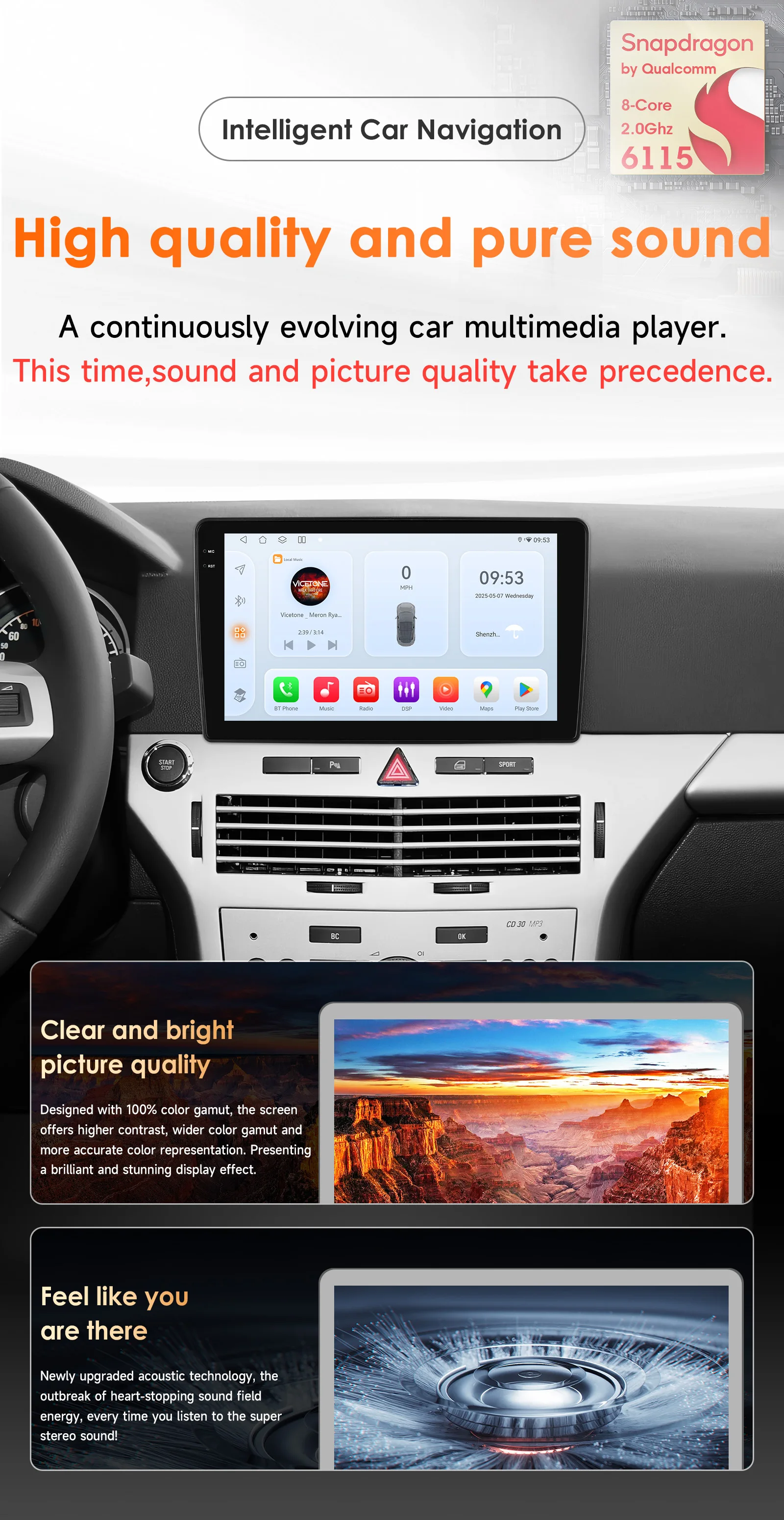 Hizpo Android 14 Octa Core Auto Stereo Für Opel Astra H 2006 2007 2008-2014 Carplay Wifi GPS 4G DSP Auto Radio Kopf Einheit Bildschirm – Detail 4