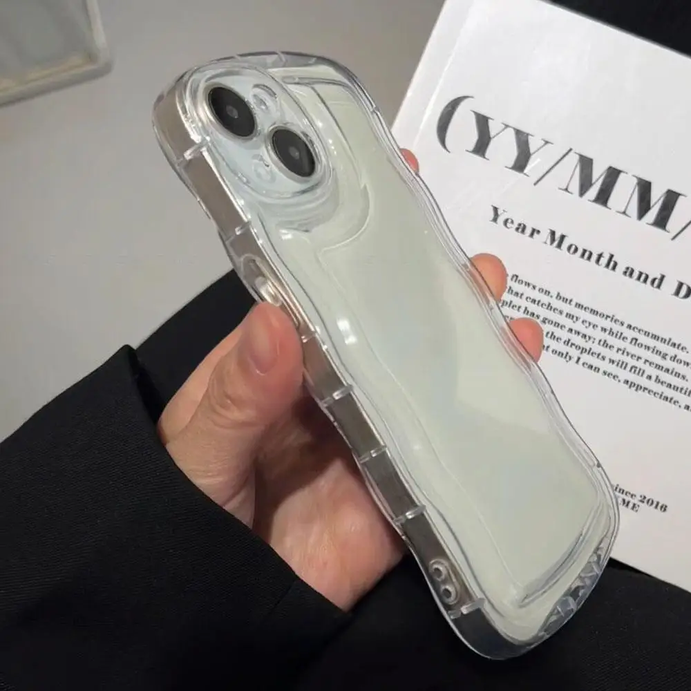 Oval Curly Wave Aesthetic Phone Case For Xiaomi Mi 13T 13 12S 12X 12T 12 Pro Lite Ultra Clear TPU Silicone Bumper Phone Case