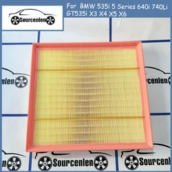 Car Engine Air Filter Accessories For BMW 535i 5 Series 640i 740Li GT535i X3 X4 X5 X6 OEM:13717571355