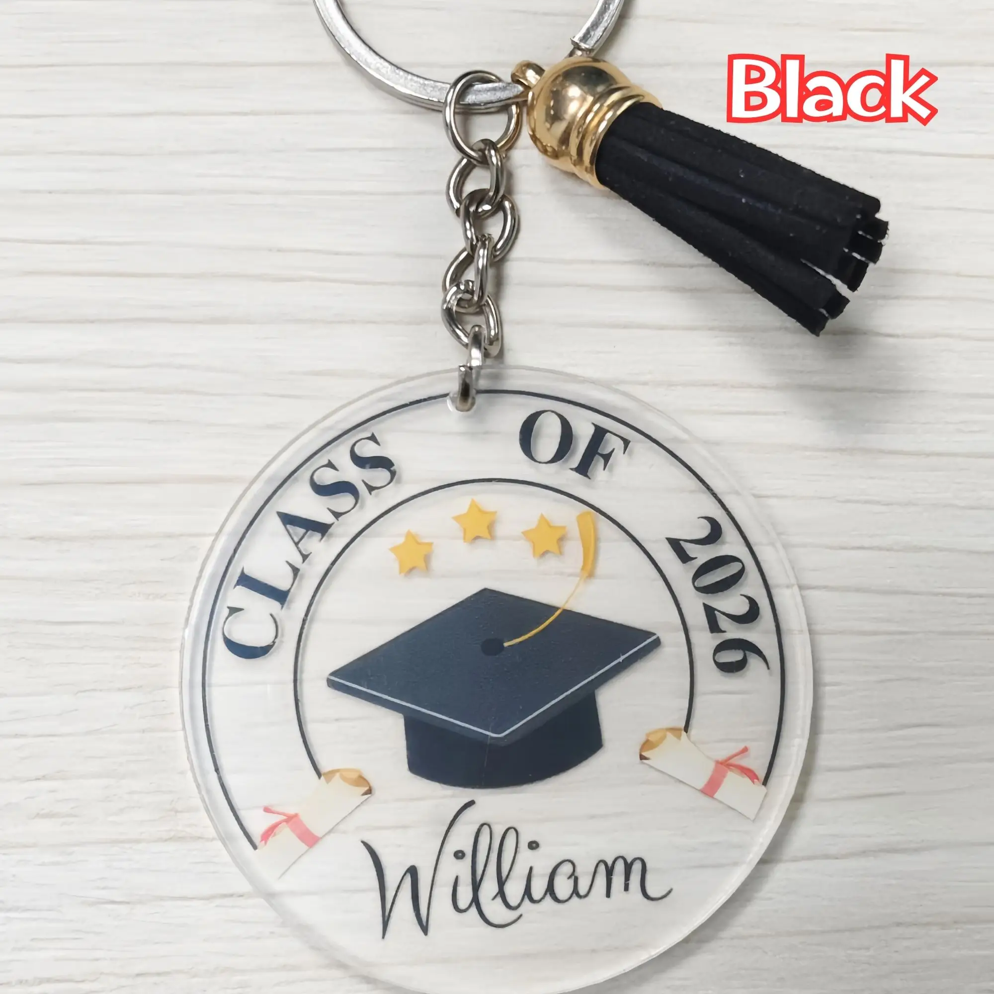 Custom Name Keychain, Graduation Gift