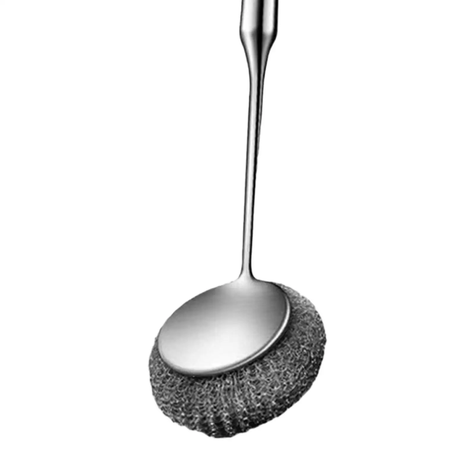 Stainless Steel Sponges Scourer with Handle Kitchen Cleaning Brush for Pots and Pans Countertops Bowls Bathroom Kitchens