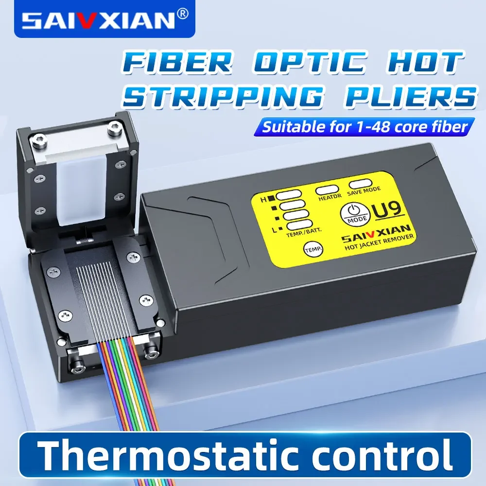 

U9 Fiber Thermal Stripper Pliers Heated Optical Wire Stripping Slitter Ribbon Fiber Hot Stripper FTTH Cable Fusion Tool