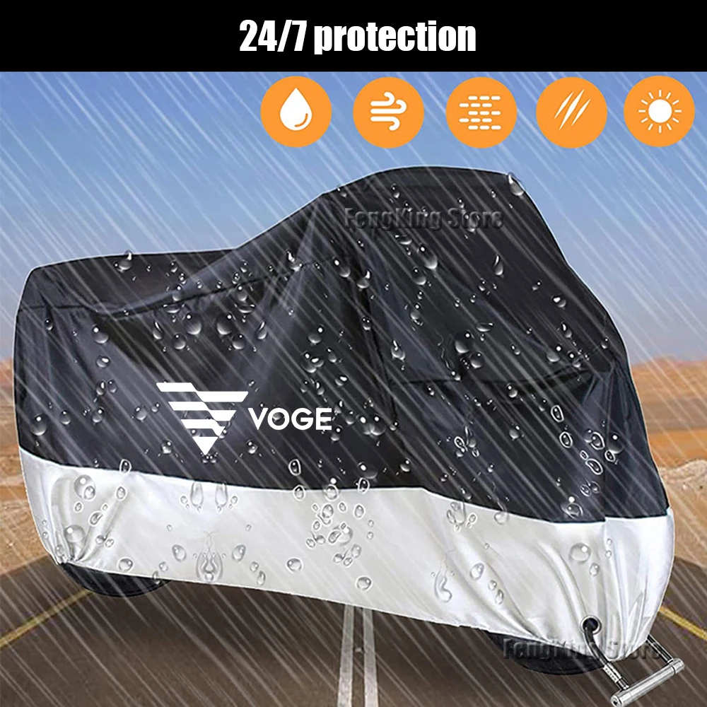 Tampa impermeável da motocicleta para VOGE, exterior, chuva, poeira, neve, sol, protetor UV, 500DS, 650DS, 300DS, 500R, 525R, 300R