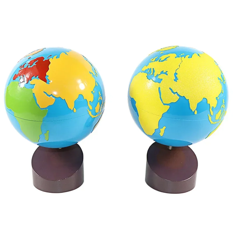 Safety Certified Montessori Geography Materials World Continents Globe Preschool Early Educational Learning Toys for Kids