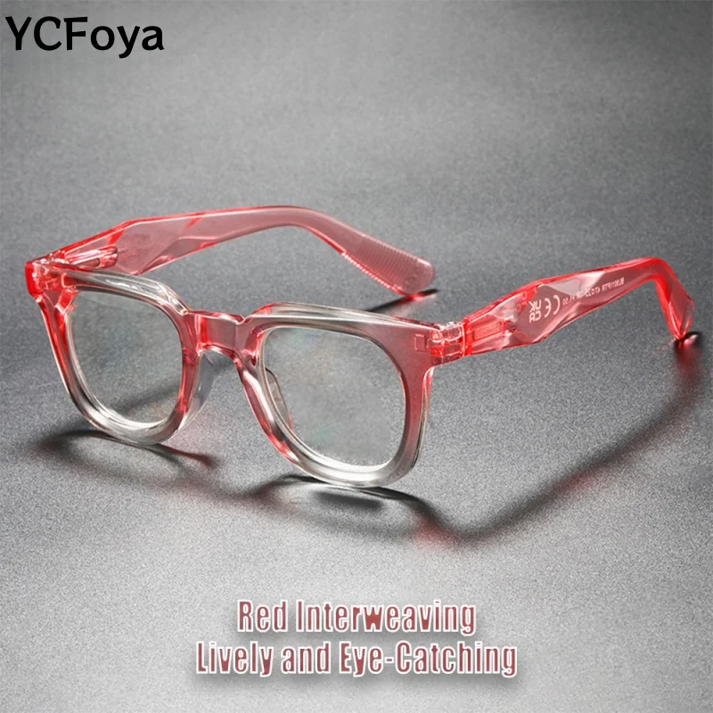 YCFoya Trendy Fashion Gradient Transparent Design Presbyopia Glasses Anti Blue Light Reading Presbyopia Glasses BL9011