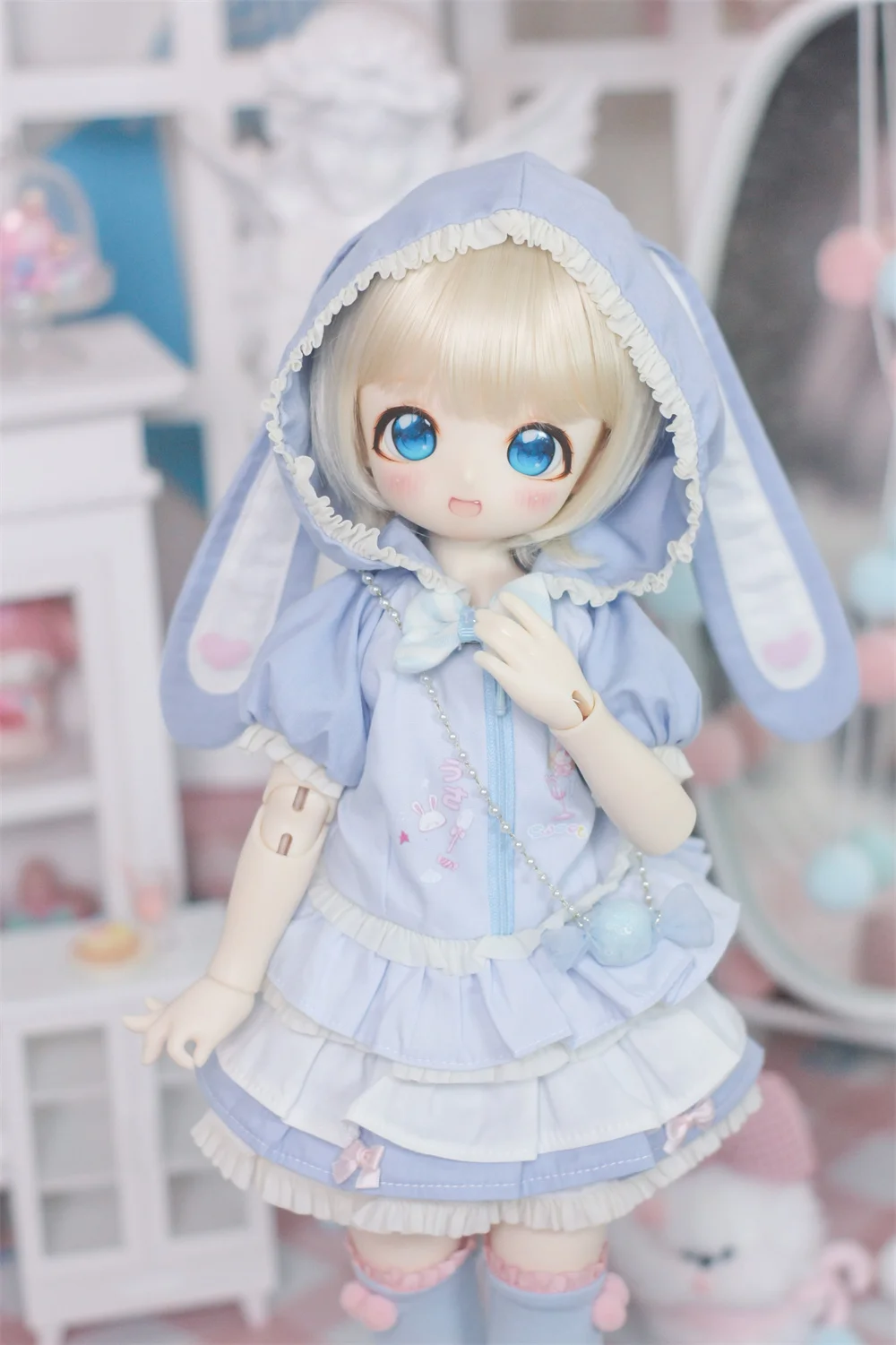 BJD doll clothes suitable for 1-4 mdd msd Frosting Trap clothes set doll accessories (4 points)