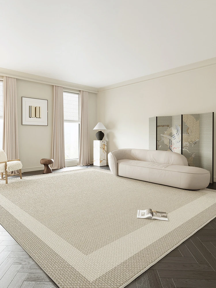 Luxury Cream Style Bedroom Decor Carpet Modern Simple Style Carpets for Living Room Plush Cloakroom Soft Floor Mat Anti-slip