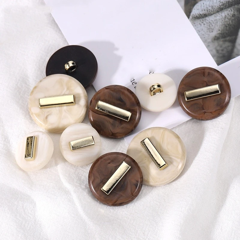 Round Resin Buttons for Women‘s Coat & Jacket Hand Sewn Wool Overcoat Fasteners, Luxury Winter Sweater Cardigan Sewing Closures
