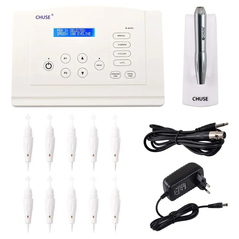 

Набор для перманентного макияжа C5 Pro: аппарат для татуажа, микроблейдинга, тату-машинка для бровей, век и губ