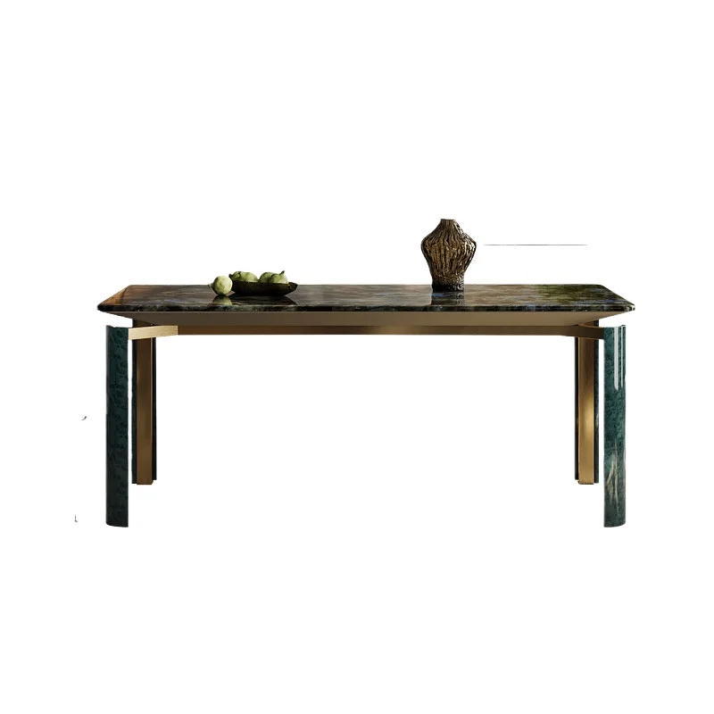 LMM light luxury dining table and chair combination table household premium Italian marble square dining table