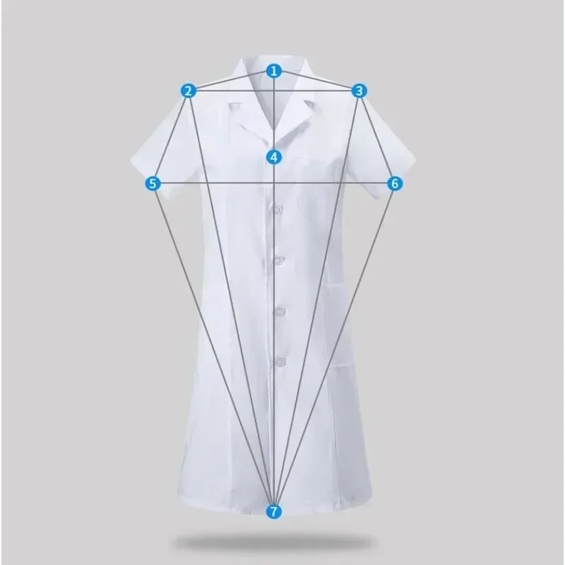 Belt Adjustable Coat Medical Long Doctor Short Sleeve Lab Dress Women's Nurse Jacket Uniforms White Fashion Waist