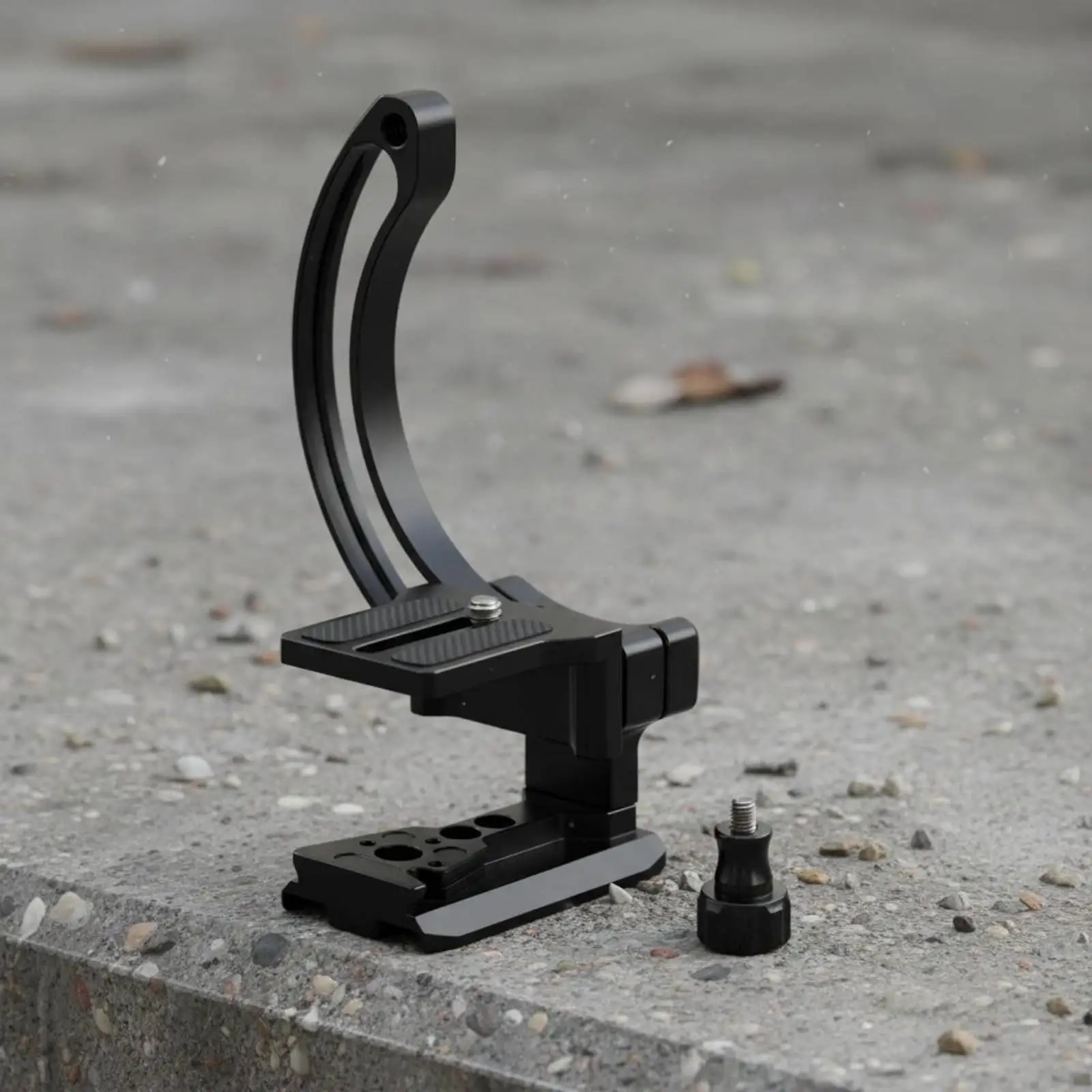 Vertical Camera Holder with Adjustable Height Surface for Tripod Screw Mount Vlog Shooting