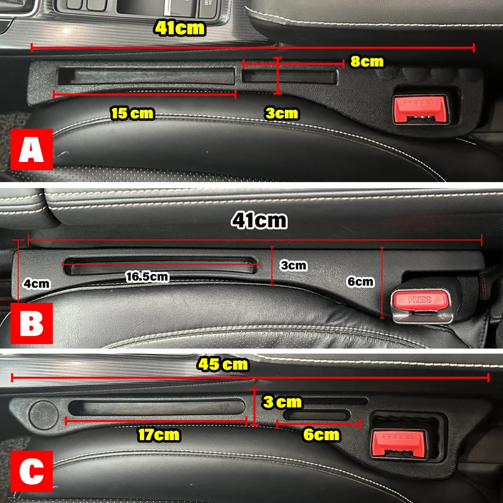 2PCS Car Seat Gap Filler Side Seam Plug Strip Leak-proof Filling Strip Car Seat Gap Interior Universal Auto Accessories Supplies