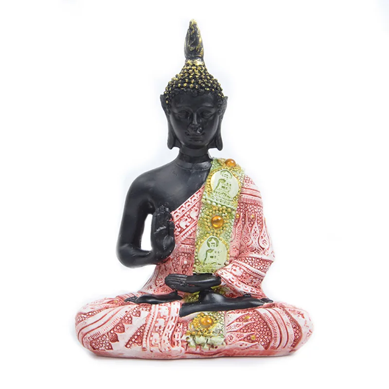 

Southeast Asia Red Antique Buddha Resin Artifact, Creative Gift, Home Decoration Ornaments