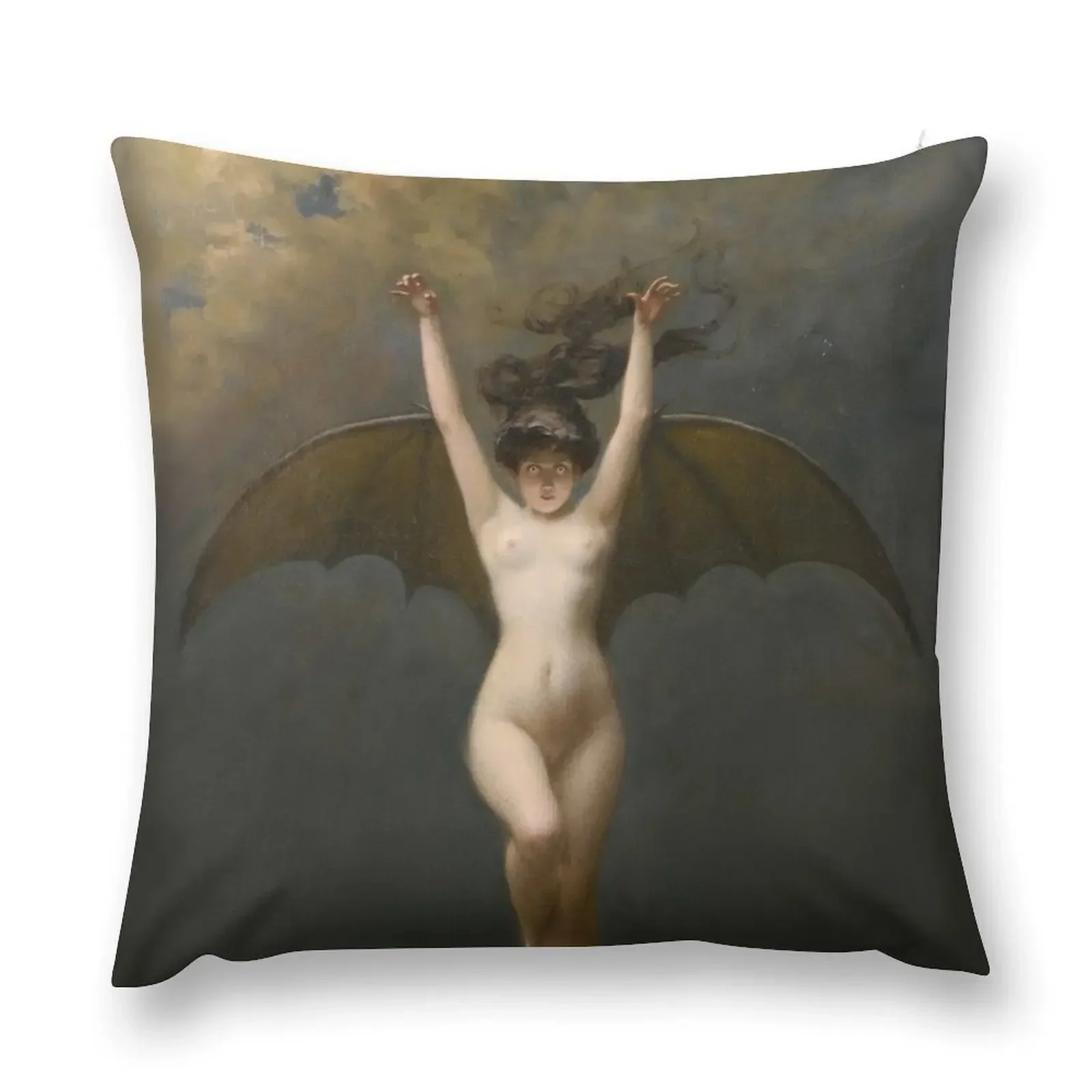 

Bat Woman by Albert Joseph Penot Throw Pillow Christmas Covers For Cushions Luxury Pillow Cover Luxury Cushion Cover pillow