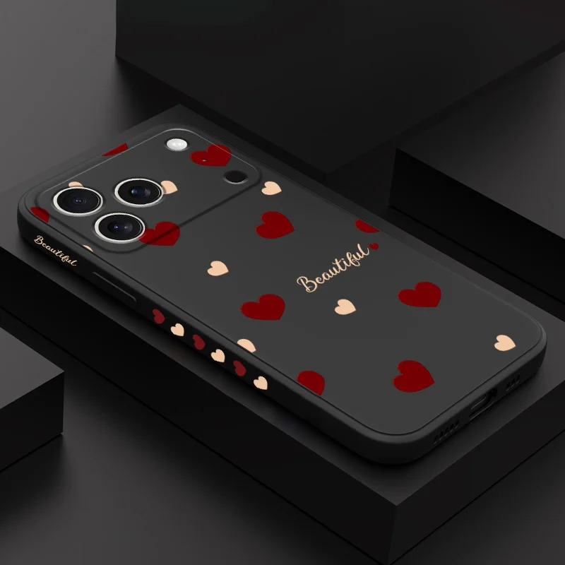 Heart Throbs Phone Case For iPhone 17 16 16e 15 14 13 Air Plus Pro Max Mini Liquid Silicone Cover