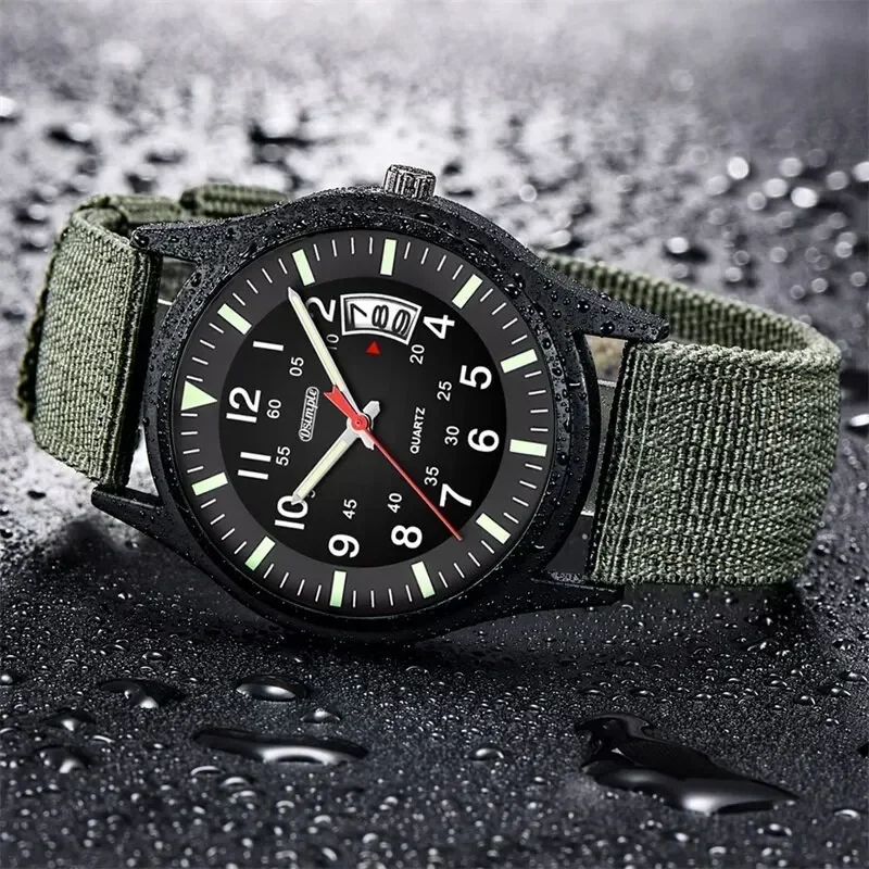Reloj de moda para Hombre, relojes de nailon, Reloj de pulsera de cuarzo con calendario y fecha de lujo para Hombre, Reloj Masculino, Reloj para Hombre
