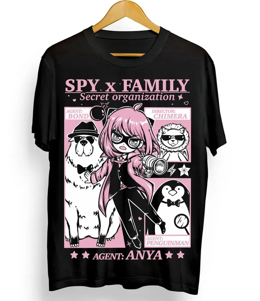 Loid Yor Anya Bon Forger SPY x FAMILY Unisex T-Shirt Manga Anime All Size