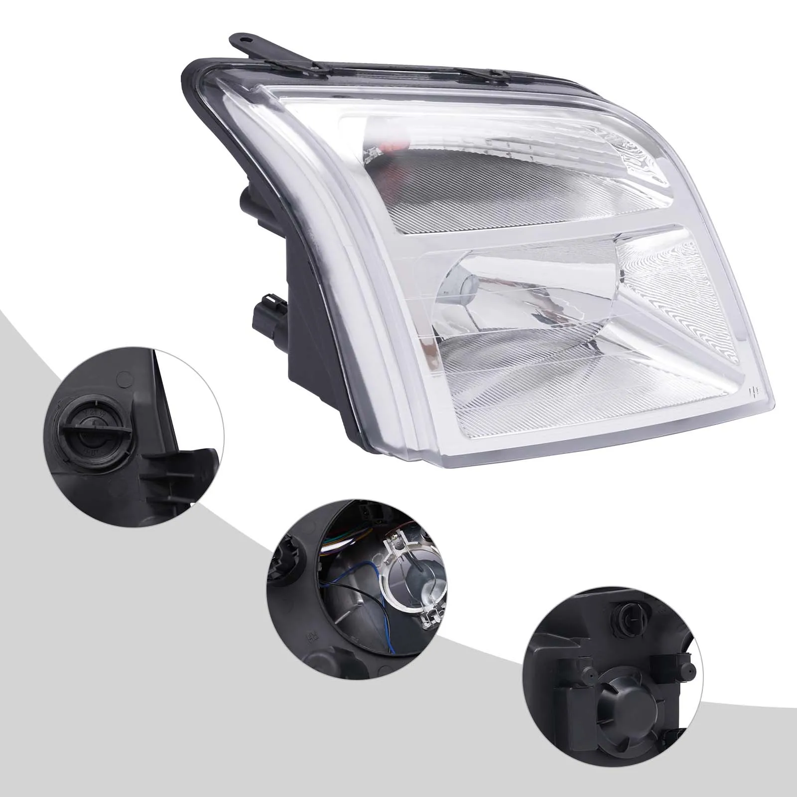 

Headlight, Corrosion-Resistant, Custom Fit for 2010-2013 Transit Connect, Safety Alert