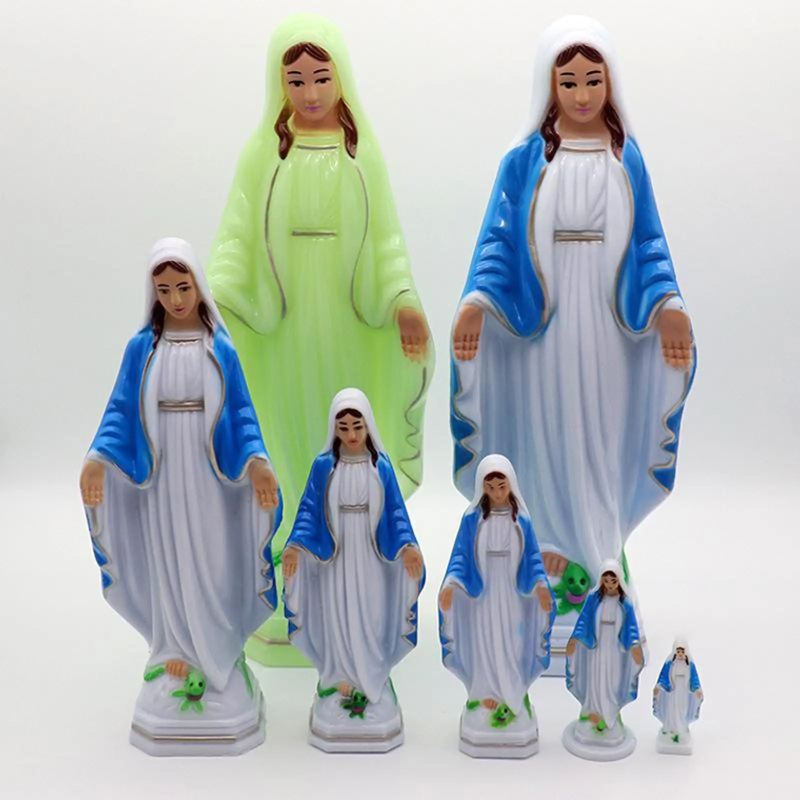 Catholic Plastic Virgin Mary Statue Figure Handmade Figurine