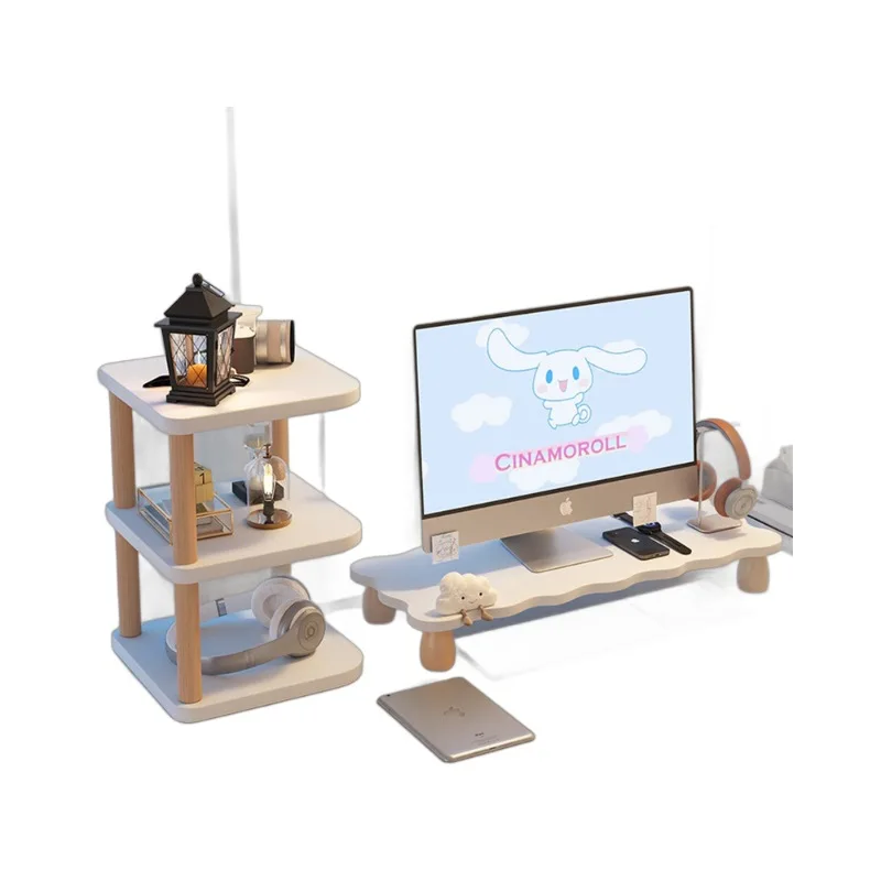Desktop Elevation Stand Laptop Suspension Organizer Office Special Multi-Function Wood Material Home Decoration Rack