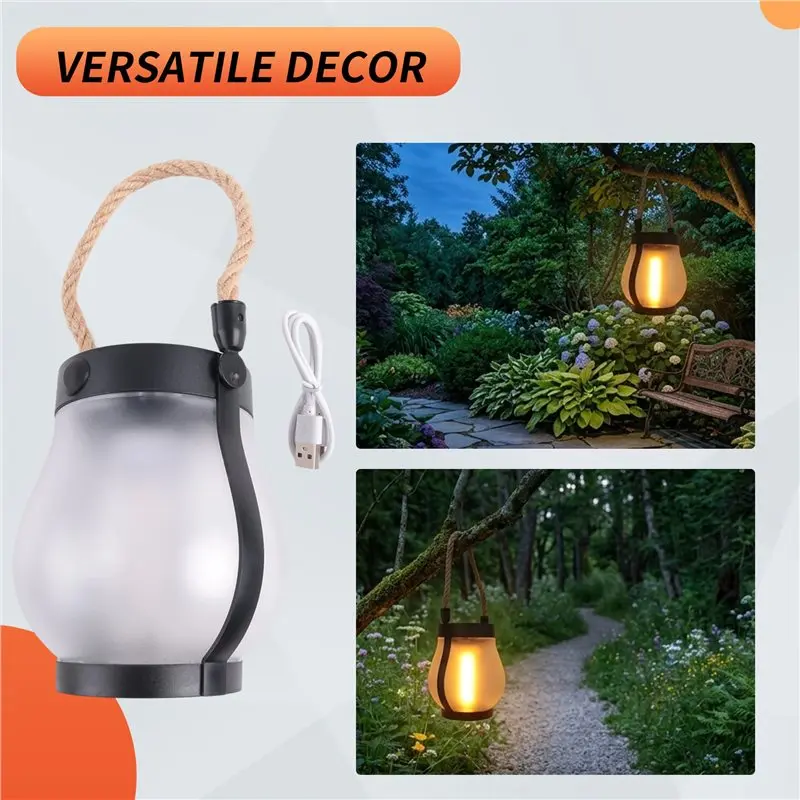 Waterproof Solar Lantern Outdoor Light, 1 Pack Dancing Flame Solar Lantern, 1 Pcs