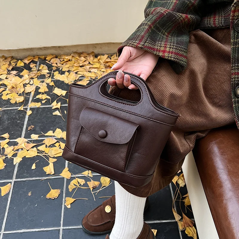 

Модная сумка через плечо в стиле ретро, простая нишевая дизайнерская сумка, женская сумка через плечо большой вместимости