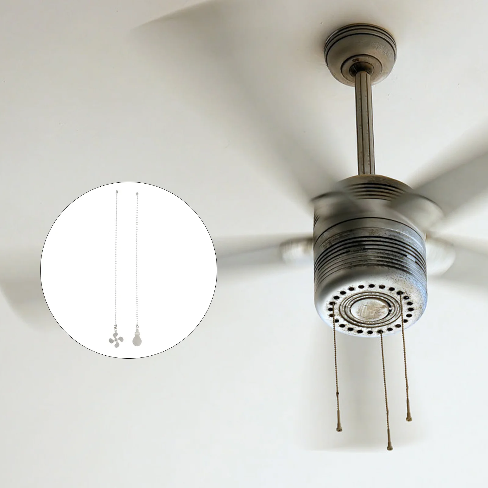 Fan Chain Ball Ceiling Light Pulls Beaded Fan Pull Chandelier Chain Pendant Pull Chain Extension for Home Inside Daily Use