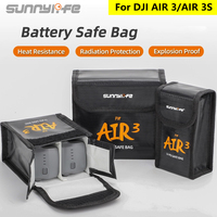 Sunnylife Drone LiPo Battery Safe Bag For DJI AIR 3 Explosion-proof Protective Bag Battery Storage Case For DJI Air 3S Drone