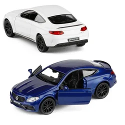 1:36 Mercedes Benz C63 AMG Coupe Liga Carro Modelo Simulação Requintado Die-cast Brinquedo Veículos Car Styling Puxar para trás Esporte Carro F1