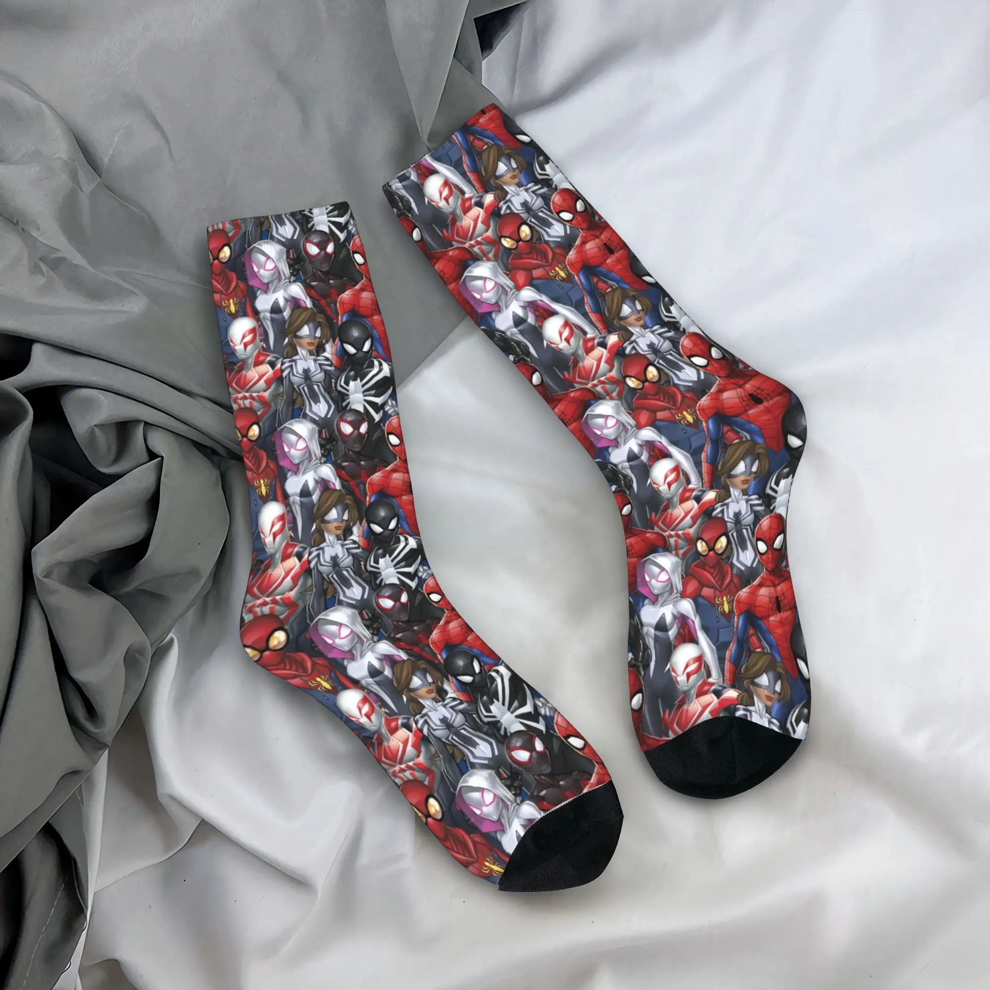 Spider Man Repetitive pattern Stockings  Leisure Socks Men Comfortable Socks Autumn Climbing Design Non Slip Socks Gift