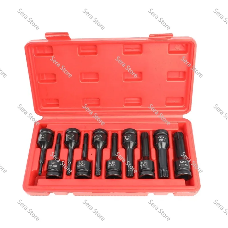 Suitable for 10pcs 1/2 Inch Drive Torx Star Bit Socket Sets  Socket  Set T30 T40 T45 T50 T55 T60 T70 T80 T90 T100