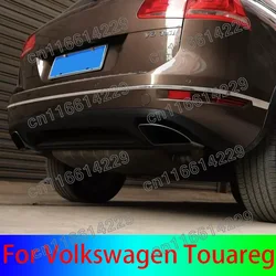 For Volkswagen Touareg 2011 2012 2013 2014 2015 Stainless steel rear bumper decorative cover trim bright strip Car styling