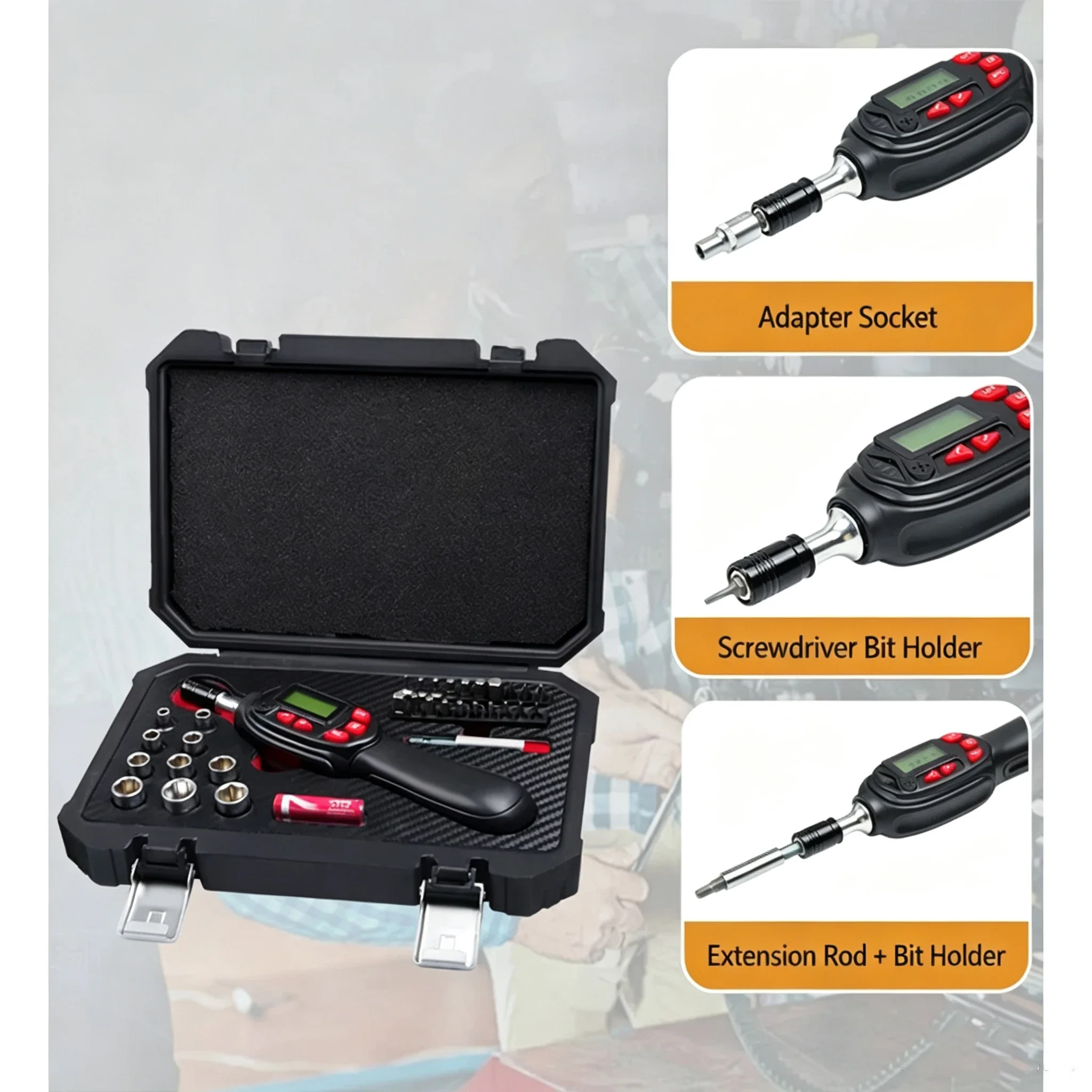KOOLIWEI 32Pcs Digital Torque Wrench Set, 1/4